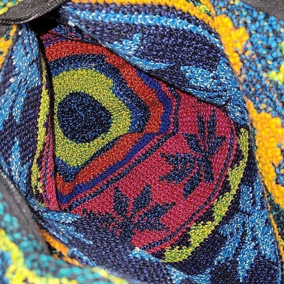 Artisan Crochet Fair Isle Southwestern multi Colored Crossbody Bag Cotton Boho - Picture 9 of 9